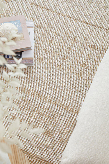 Patio Ziggy Cream Natural Modern Indoor Outdoor Flatweave Hallway Runner Rug